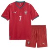 Officiële Voetbalshirt + Korte Broek Portugal Ronaldo 7 Thuis WK 2026 - Kids