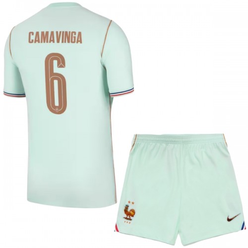 Officiële Voetbalshirt + Korte Broek Frankrijk Camavinga 6 Uit WK 2026 - Kids Officiële Voetbalshirt + Korte Broek Frankrijk Camavinga 6 Uit WK 2026 - Kids