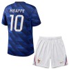 Officiële Voetbalshirt + Korte Broek Frankrijk Mbappé 10 Thuis WK 2026 - Kids