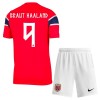 Officiële Voetbalshirt + Korte Broek Noorwegen Haaland 9 Thuis WK 2026 - Kids