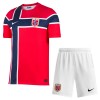 Officiële Voetbalshirt + Korte Broek Noorwegen Thuis WK 2026 - Kids