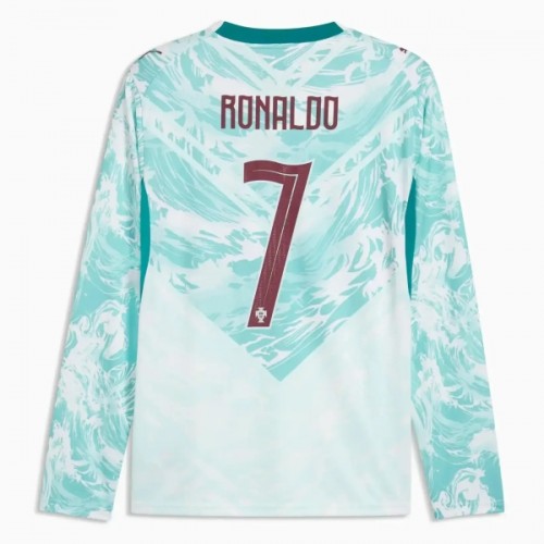 Officiële Voetbalshirt Portugal Ronaldo 7 Uit WK 2026 Lange Mouw - Heren Officiële Voetbalshirt Portugal Ronaldo 7 Uit WK 2026 Lange Mouw - Heren