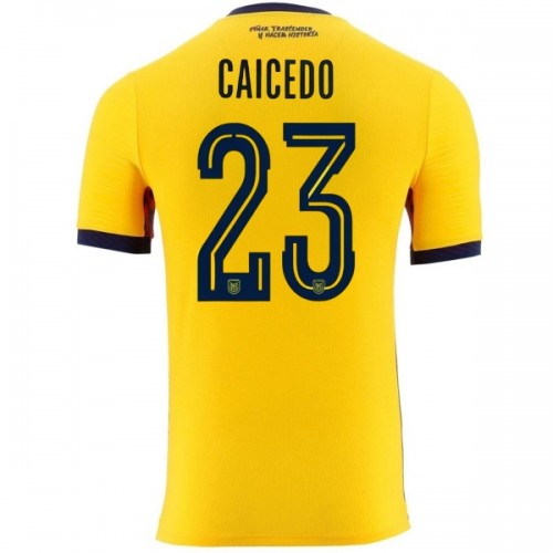 Officiële Voetbalshirt Ecuador Caicedo 23 Thuis WK 2026 - Heren Officiële Voetbalshirt Ecuador Caicedo 23 Thuis WK 2026 - Heren