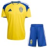 Officiële Voetbalshirt + Korte Broek Zweden Thuis WK 2026 - Kids