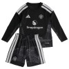 Officiële Voetbalshirt + Korte Broek Doelman Manchester United Thuis 2026-27 Lange Mouw - Kids