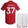 Officiële Voetbalshirt + Korte Broek Manchester United Mainoo 37 Thuis 2026-27 - Kids Officiële Voetbalshirt + Korte Broek Manchester United Mainoo 37 Thuis 2026-27 - Kids