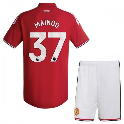 Officiële Voetbalshirt + Korte Broek Manchester United Mainoo 37 Thuis 2026-27 - Kids Officiële Voetbalshirt + Korte Broek Manchester United Mainoo 37 Thuis 2026-27 - Kids