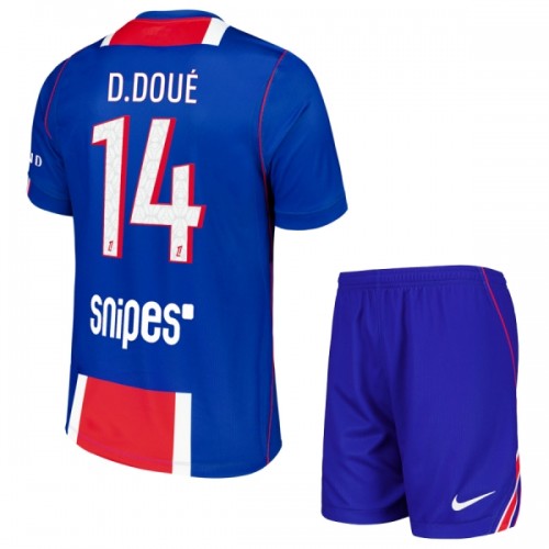 Officiële Voetbalshirt + Korte Broek Paris Saint-Germain Desire Doue 14 Thuis 2026-27 - Kids Officiële Voetbalshirt + Korte Broek Paris Saint-Germain Desire Doue 14 Thuis 2026-27 - Kids