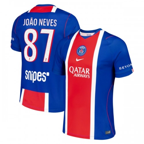 Officiële Voetbalshirt Paris Saint-Germain Joao Neves 87 Thuis 2026-27 - Heren Officiële Voetbalshirt Paris Saint-Germain Joao Neves 87 Thuis 2026-27 - Heren