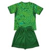 Officiële Voetbalshirt + Korte Broek Doelman Brazilië Thuis WK 2026 Groene - Kids