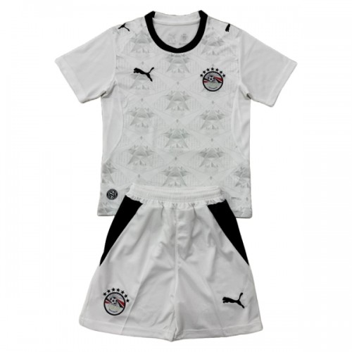 Officiële Voetbalshirt + Korte Broek Egypte Uit WK 2026 - Kids Officiële Voetbalshirt + Korte Broek Egypte Uit WK 2026 - Kids