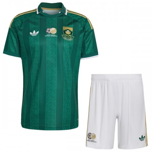Officiële Voetbalshirt + Korte Broek Zuid-Afrika Uit WK 2026 - Kids Officiële Voetbalshirt + Korte Broek Zuid-Afrika Uit WK 2026 - Kids