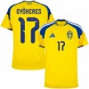 Officiële Voetbalshirt Zweden Gyokeres 17 Thuis WK 2026 - Heren Officiële Voetbalshirt Zweden Gyokeres 17 Thuis WK 2026 - Heren
