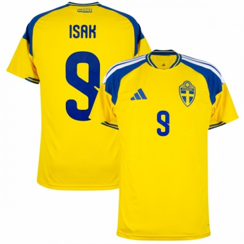 Officiële Voetbalshirt Zweden Isak 9 Thuis WK 2026 - Heren Officiële Voetbalshirt Zweden Isak 9 Thuis WK 2026 - Heren