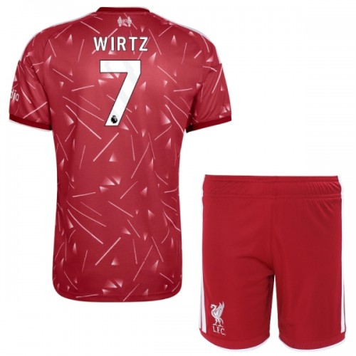 Officiële Voetbalshirt + Korte Broek Liverpool Wirtz 7 Thuis 2026-27 - Kids Officiële Voetbalshirt + Korte Broek Liverpool Wirtz 7 Thuis 2026-27 - Kids