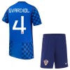 Officiële Voetbalshirt + Korte Broek Kroatië Gvardiol 4 Uit WK 2026 - Kids