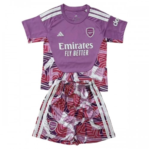 Officiële Voetbalshirt + Korte Broek Doelman Arsenal 2026-27 Purper - Kids Officiële Voetbalshirt + Korte Broek Doelman Arsenal 2026-27 Purper - Kids
