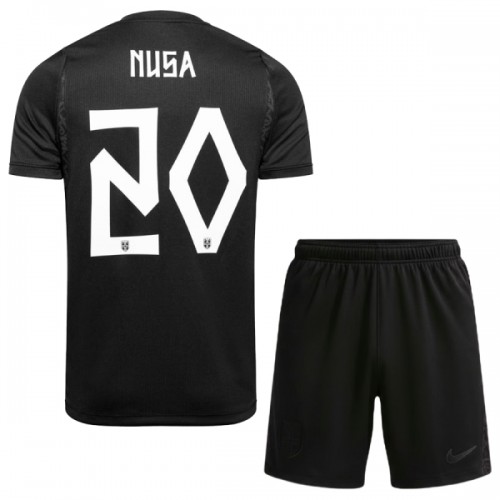 Officiële Voetbalshirt + Korte Broek Noorwegen Nusa 20 Uit WK 2026 - Kids Officiële Voetbalshirt + Korte Broek Noorwegen Nusa 20 Uit WK 2026 - Kids