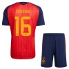 Officiële Voetbalshirt + Korte Broek Spanje 2 Stars Rodrigo 16 Thuis WK 2026 - Kids Officiële Voetbalshirt + Korte Broek Spanje 2 Stars Rodrigo 16 Thuis WK 2026 - Kids