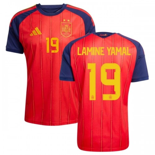 Officiële Voetbalshirt Spanje 2 Stars Lamine Yamal 19 Thuis WK 2026 - Heren Officiële Voetbalshirt Spanje 2 Stars Lamine Yamal 19 Thuis WK 2026 - Heren