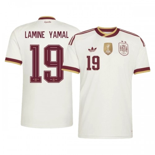 Officiële Voetbalshirt Spanje 2 Stars Lamine Yamal 19 Uit WK 2026 - Heren Officiële Voetbalshirt Spanje 2 Stars Lamine Yamal 19 Uit WK 2026 - Heren
