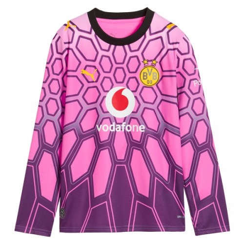 Officiële Voetbalshirt Doelman Borussia Dortmund Uit 2026-27 Lange Mouw Roze - Heren Officiële Voetbalshirt Doelman Borussia Dortmund Uit 2026-27 Lange Mouw Roze - Heren