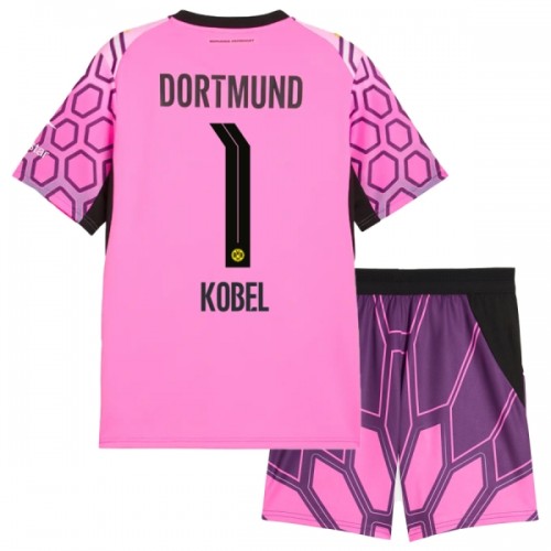 Officiële Voetbalshirt + Korte Broek Doelman Borussia Dortmund Kobel 1 Uit 2026-27 Roze - Kids Officiële Voetbalshirt + Korte Broek Doelman Borussia Dortmund Kobel 1 Uit 2026-27 Roze - Kids