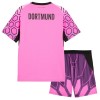 Officiële Voetbalshirt + Korte Broek Doelman Borussia Dortmund Uit 2026-27 Roze - Kids