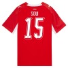 Officiële Voetbalshirt Zwitserland Djibril Sow 15 Thuis WK 2026 - Heren Officiële Voetbalshirt Zwitserland Djibril Sow 15 Thuis WK 2026 - Heren