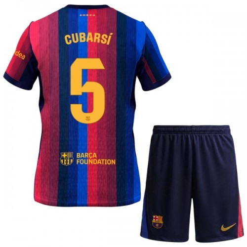 Officiële Voetbalshirt + Korte Broek FC Barcelona Cubarsi 5 Thuis 2026-27 - Kids Officiële Voetbalshirt + Korte Broek FC Barcelona Cubarsi 5 Thuis 2026-27 - Kids