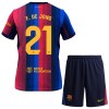 Officiële Voetbalshirt + Korte Broek FC Barcelona Frenkie de Jong 21 Thuis 2026-27 - Kids