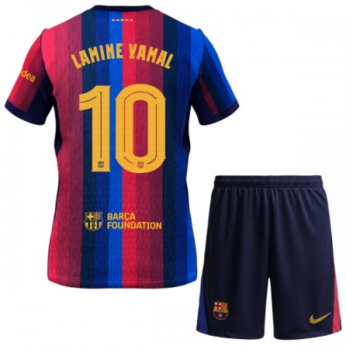 Officiële Voetbalshirt + Korte Broek FC Barcelona Lamine Yamal 10 Thuis 2026-27 - Kids Officiële Voetbalshirt + Korte Broek FC Barcelona Lamine Yamal 10 Thuis 2026-27 - Kids