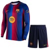 Officiële Voetbalshirt + Korte Broek FC Barcelona Thuis 2026-27 Lange Mouw - Kids Officiële Voetbalshirt + Korte Broek FC Barcelona Thuis 2026-27 Lange Mouw - Kids