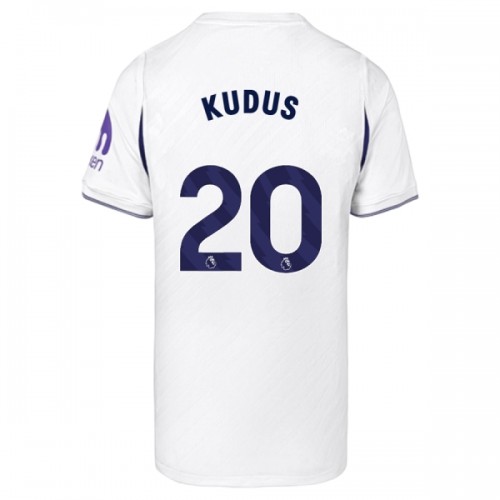 Officiële Voetbalshirt Tottenham Hotspur Kudus 20 Thuis 2026-27 - Heren Officiële Voetbalshirt Tottenham Hotspur Kudus 20 Thuis 2026-27 - Heren
