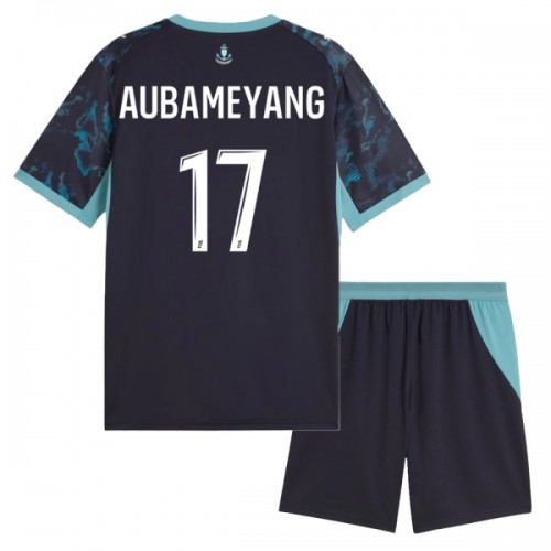 Officiële Voetbalshirt + Korte Broek Olympique de Marseille Aubameyang 17 Uit 2026-27 - Kids Officiële Voetbalshirt + Korte Broek Olympique de Marseille Aubameyang 17 Uit 2026-27 - Kids