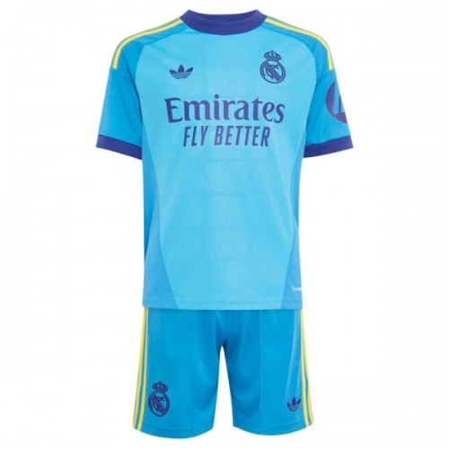 Officiële Voetbalshirt + Korte Broek Doelman Real Madrid Uit 2026-27 - Kids Officiële Voetbalshirt + Korte Broek Doelman Real Madrid Uit 2026-27 - Kids
