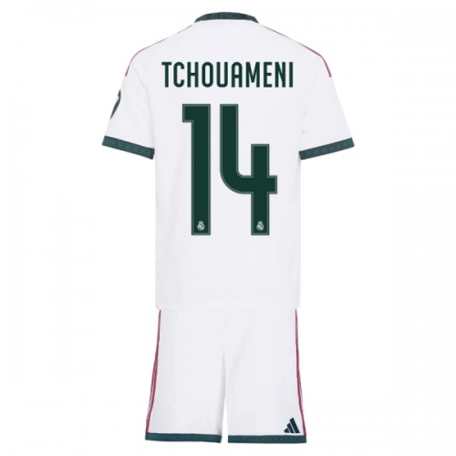 Officiële Voetbalshirt + Korte Broek Real Madrid Tchouameni 14 Thuis 2026-27 - Kids Officiële Voetbalshirt + Korte Broek Real Madrid Tchouameni 14 Thuis 2026-27 - Kids