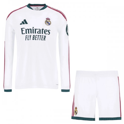 Officiële Voetbalshirt + Korte Broek Real Madrid Thuis 2026-27 Lange Mouw - Kids Officiële Voetbalshirt + Korte Broek Real Madrid Thuis 2026-27 Lange Mouw - Kids