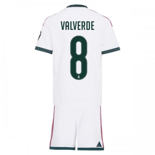 Officiële Voetbalshirt + Korte Broek Real Madrid Valverde 8 Thuis 2026-27 - Kids Officiële Voetbalshirt + Korte Broek Real Madrid Valverde 8 Thuis 2026-27 - Kids