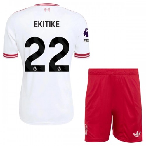 Officiële Voetbalshirt + Korte Broek Liverpool Ekitike 22 Uit 2026-27 - Kids Officiële Voetbalshirt + Korte Broek Liverpool Ekitike 22 Uit 2026-27 - Kids