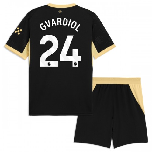 Officiële Voetbalshirt + Korte Broek Manchester City Gvardiol 24 Uit 2026-27 - Kids Officiële Voetbalshirt + Korte Broek Manchester City Gvardiol 24 Uit 2026-27 - Kids