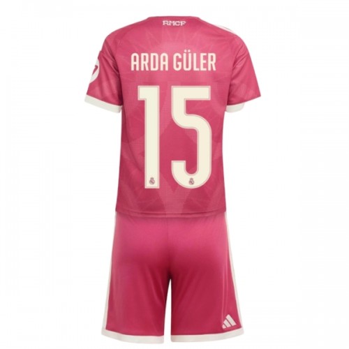 Officiële Voetbalshirt + Korte Broek Real Madrid Arda Guler 15 Derde 2026-27 - Kids Officiële Voetbalshirt + Korte Broek Real Madrid Arda Guler 15 Derde 2026-27 - Kids