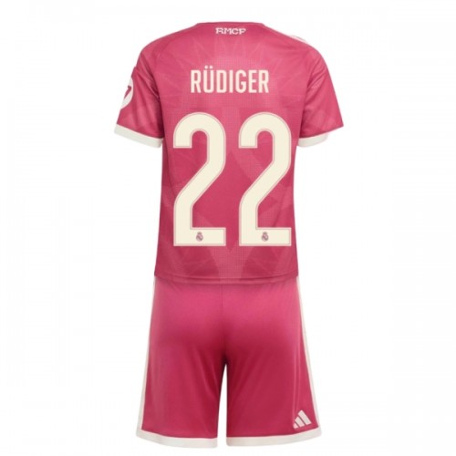 Officiële Voetbalshirt + Korte Broek Real Madrid Rudiger 22 Derde 2026-27 - Kids Officiële Voetbalshirt + Korte Broek Real Madrid Rudiger 22 Derde 2026-27 - Kids
