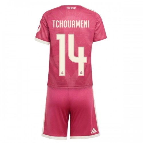 Officiële Voetbalshirt + Korte Broek Real Madrid Tchouameni 14 Derde 2026-27 - Kids Officiële Voetbalshirt + Korte Broek Real Madrid Tchouameni 14 Derde 2026-27 - Kids