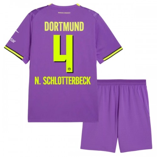 Officiële Voetbalshirt + Korte Broek Borussia Dortmund N. Schlotterbeck 4 Derde 2026-27 - Kids Officiële Voetbalshirt + Korte Broek Borussia Dortmund N. Schlotterbeck 4 Derde 2026-27 - Kids
