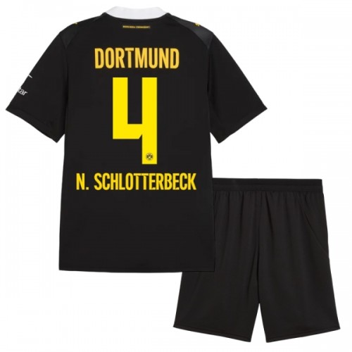 Officiële Voetbalshirt + Korte Broek Borussia Dortmund N. Schlotterbeck 4 Uit 2026-27 - Kids Officiële Voetbalshirt + Korte Broek Borussia Dortmund N. Schlotterbeck 4 Uit 2026-27 - Kids