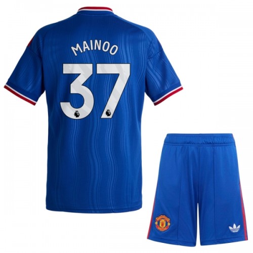 Officiële Voetbalshirt + Korte Broek Manchester United Mainoo 37 Uit 2026-27 - Kids Officiële Voetbalshirt + Korte Broek Manchester United Mainoo 37 Uit 2026-27 - Kids