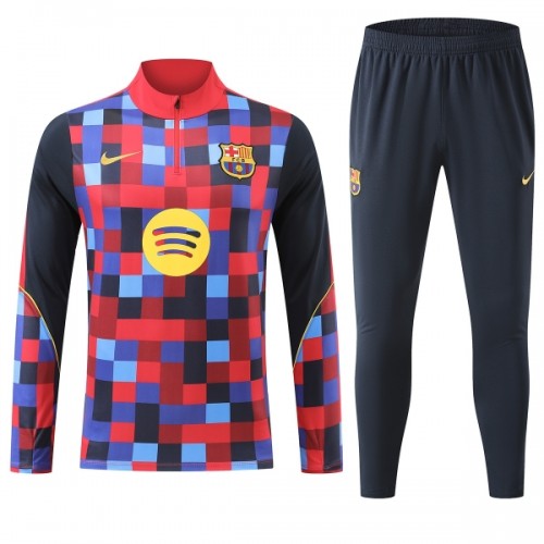 Barcelona Trainings Sweatshirt Quarter-zip 2026-27 Rode - Heren Barcelona Trainings Sweatshirt Quarter-zip 2026-27 Rode - Heren