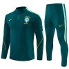 Brazilië Trainings Sweatshirt Quarter-zip 2026-27 Groene - Heren Brazilië Trainings Sweatshirt Quarter-zip 2026-27 Groene - Heren
