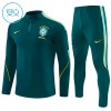 Brazilië Trainings Sweatshirt Quarter-zip 2026-27 Groene - Kids Brazilië Trainings Sweatshirt Quarter-zip 2026-27 Groene - Kids